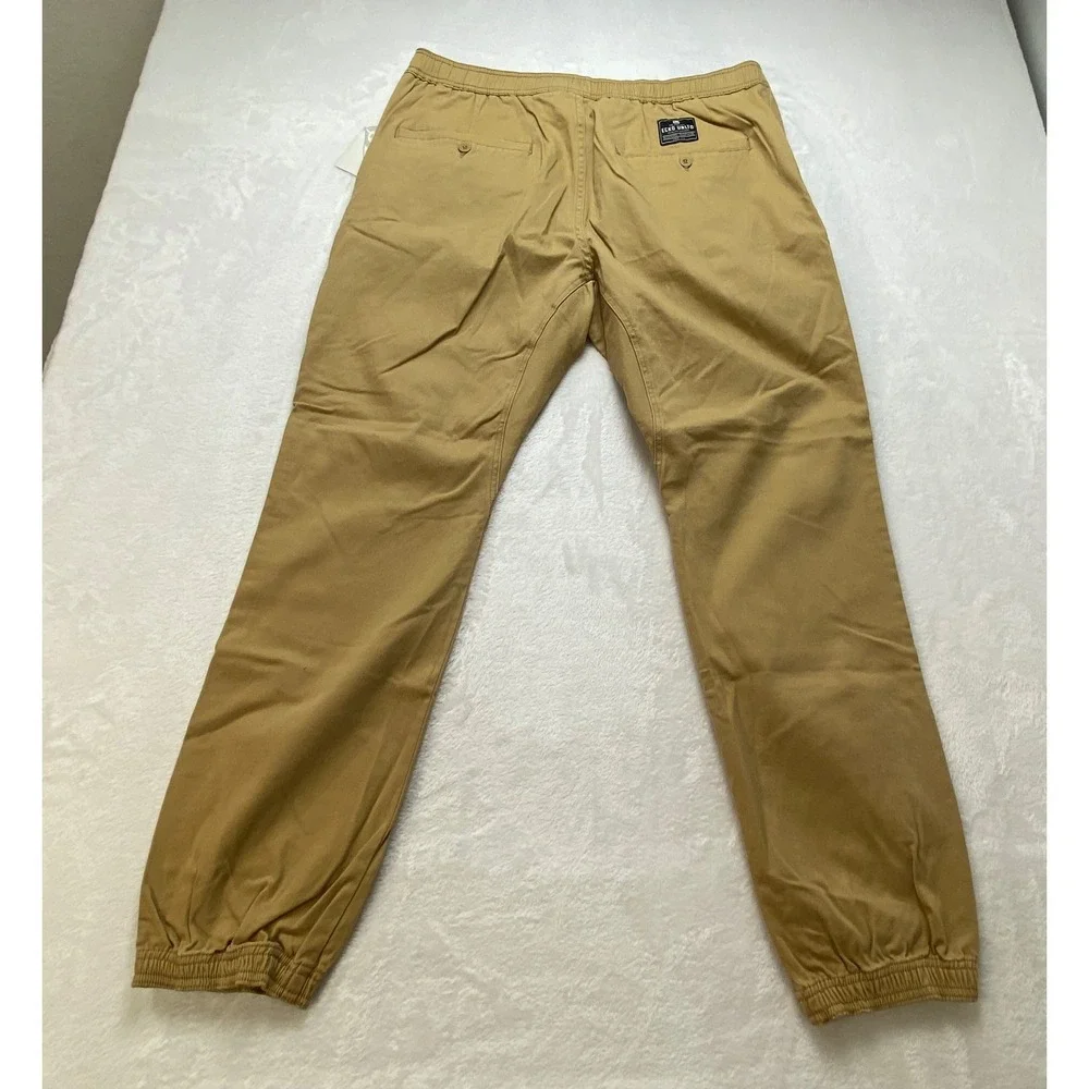 Ecko Unltd Joshua Jogger‎ Mens 38 Khaki Stretch Twill Pants EM-DK43R-6X NWT